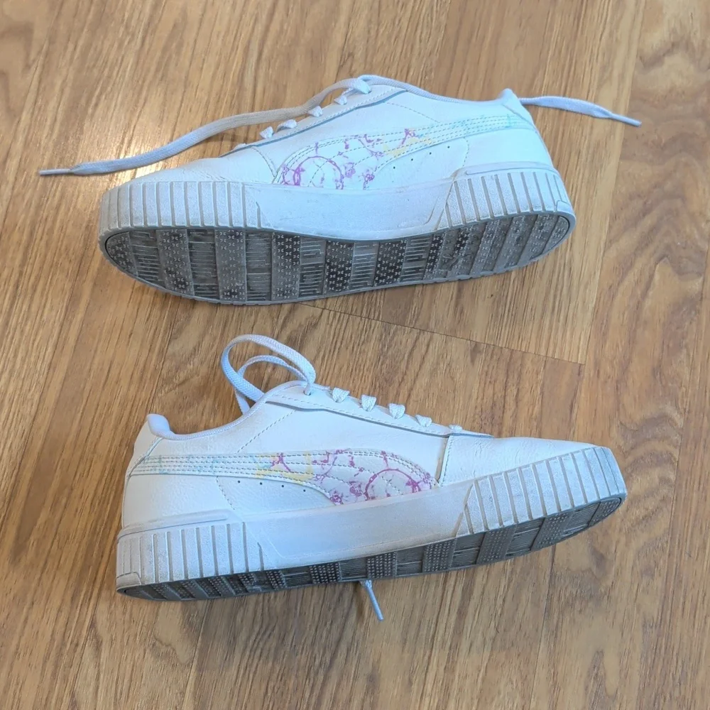 Puma Carina White Low-Top Sneakers